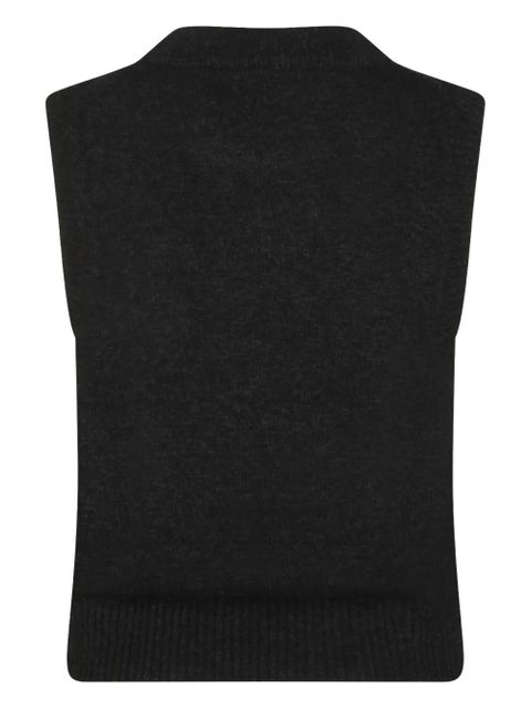 GANNI cherry-embroidered top - Grey