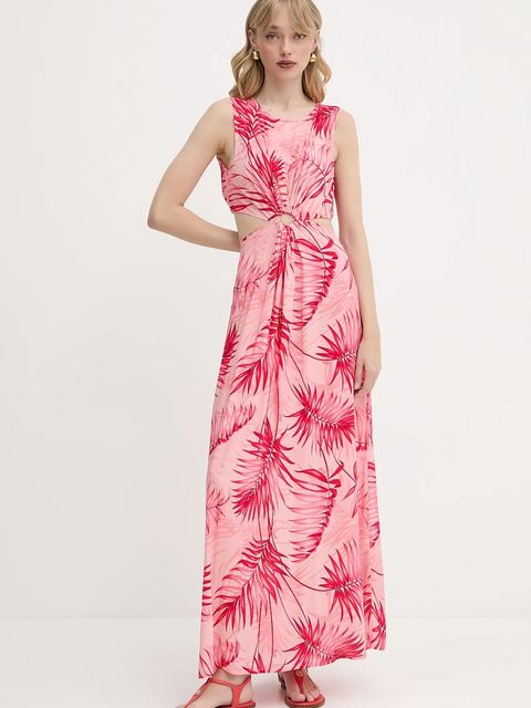 Liu Jo sukienka kolor różowy maxi rozkloszowana VA5029.T2961 - zdjęcie produktu nr 1