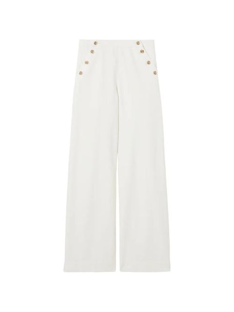 Claudie Pierlot buttoned straight-leg jeans - White - zdjęcie produktu nr 1