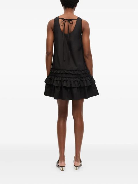 GANNI poplin dress - Black