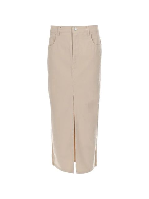ISABEL MARANT Faharia front-slit midi skirt - Neutrals - zdjęcie produktu nr 2