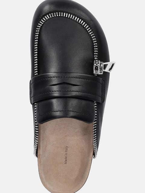 JW Anderson klapki skórzane Biker Loafer damskie kolor czarny LF0071 LA0268 999