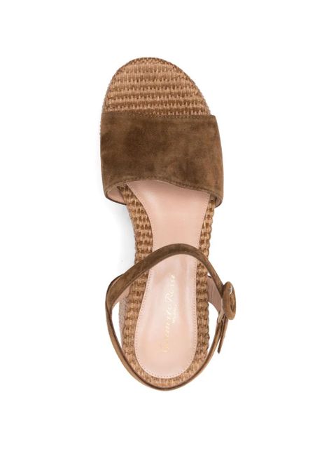 Gianvito Rossi suede platform sandals - Brown