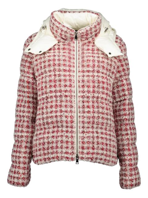 Moncler tweed puffer jacket - Red - zdjęcie produktu nr 1