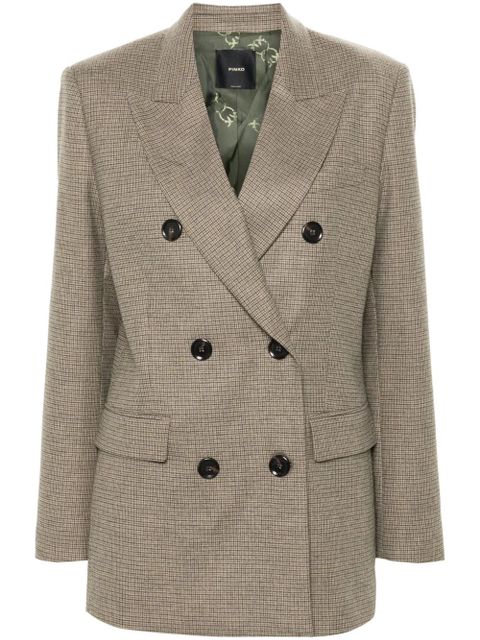 PINKO check-pattern blazer - Neutrals - zdjęcie produktu nr 1