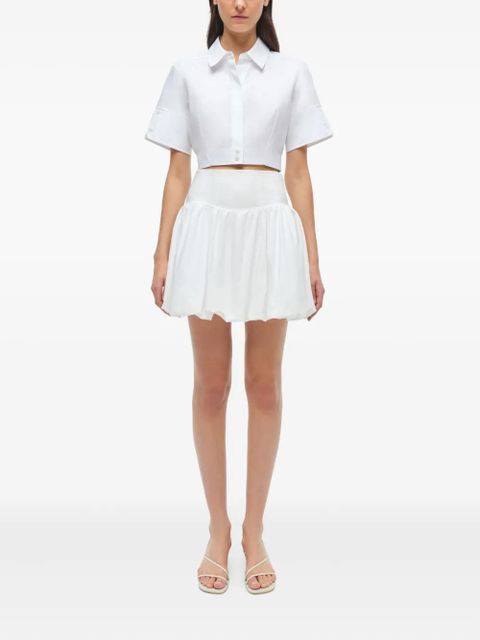 Simkhai Pippa bubble-hem mini skirt - White