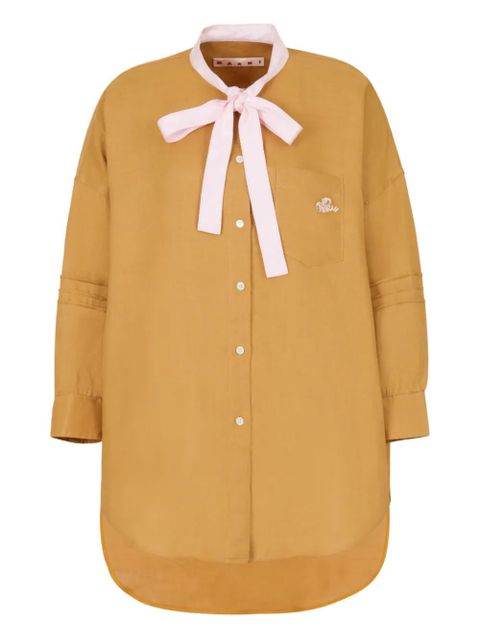 Marni embroidered-logo pocket shirt - Yellow - zdjęcie produktu nr 1