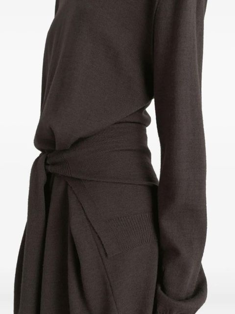 LEMAIRE tie-waist knitted dress - Brown - zdjęcie produktu nr 1
