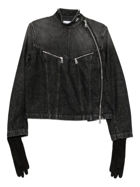 Jean Paul Gaultier zipped denim jacket - Black