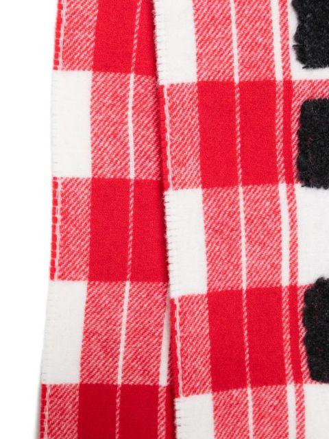 JW Anderson check-pattern scarf - Red