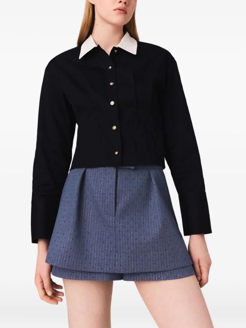 Maje pinstripe shorts - Blue