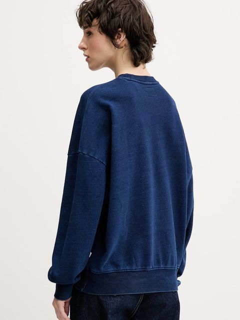 Guess Jeans bluza bawełniana damska kolor granatowy z nadrukiem W5YQ12 KCXQ1