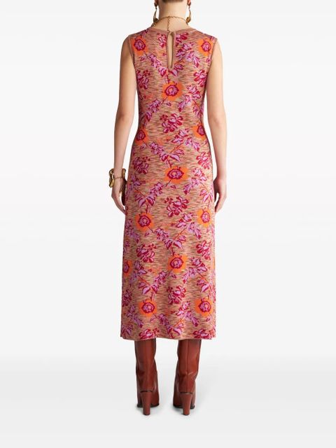 ETRO floral-jacquard sleeveless maxi dress - Pink