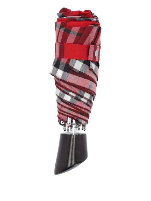 Burberry check folding umbrella - Red - zdjęcie produktu nr 1