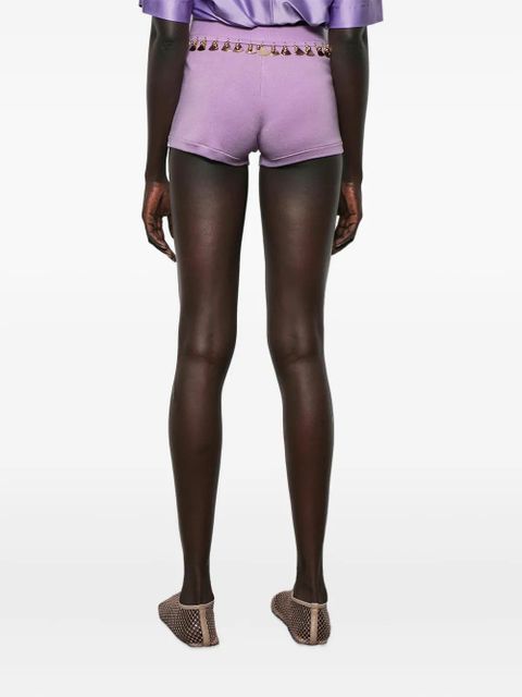 Rabanne embellished knit shorts - Purple