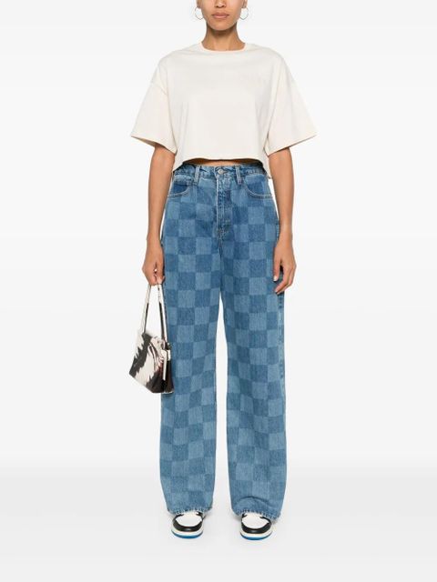 AMIRI embroidered-logo cropped T-shirt - Neutrals - zdjęcie produktu nr 2