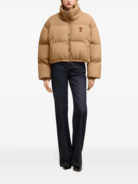 AMI Paris logo-print puffed jacket - Neutrals - zdjęcie produktu nr 2