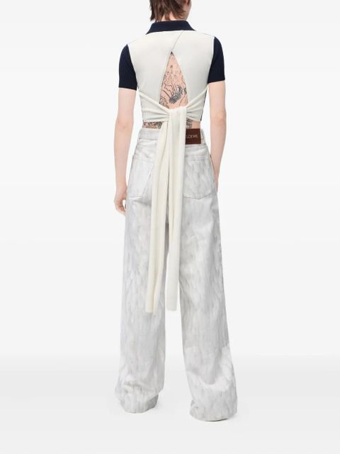 LOEWE knot-detail polo top - Blue