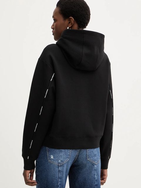 Karl Lagerfeld bluza damska kolor czarny z aplikacją B1W20023