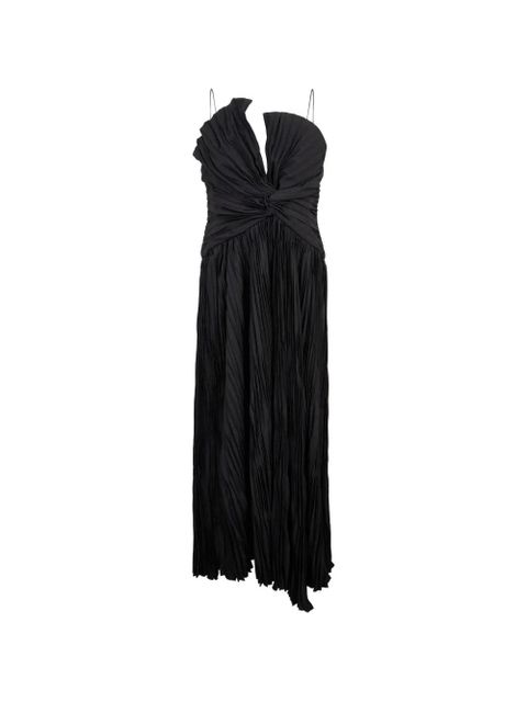 Acler Broadhay pleated knotted maxi dress - Black - zdjęcie produktu nr 1