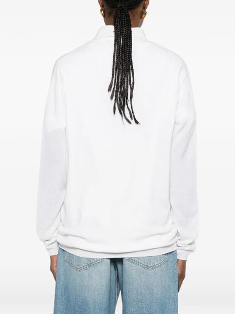 The Frankie Shop Tala long-sleeve polo shirt - White