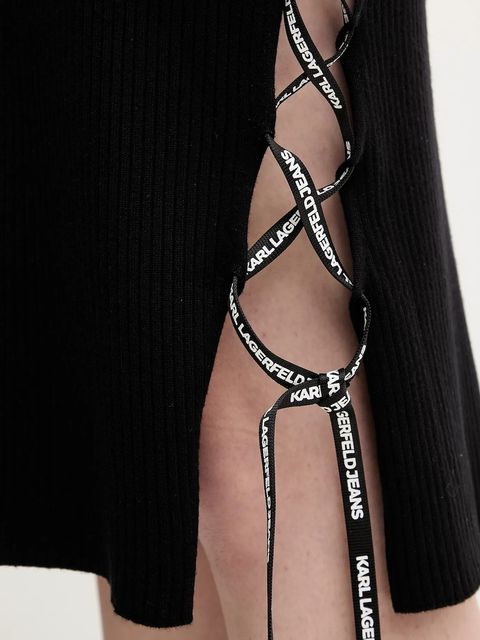 Karl Lagerfeld Jeans sukienka kolor czarny mini dopasowana B1W13041