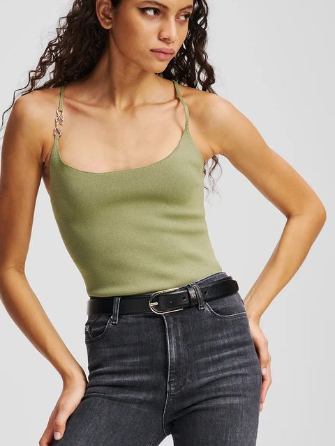 Karl Lagerfeld pasek skórzany K/AUTOGRAPH