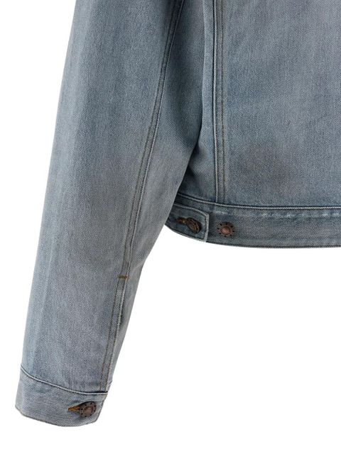 Balenciaga stonewashed double-layer jacket - Blue