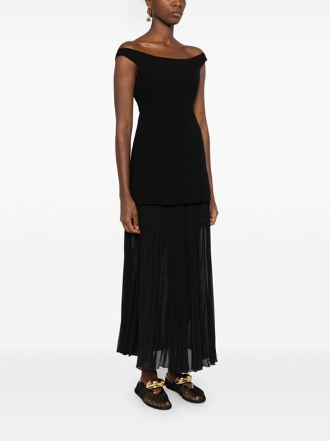 TOTEME curved off-shoulder top - Black