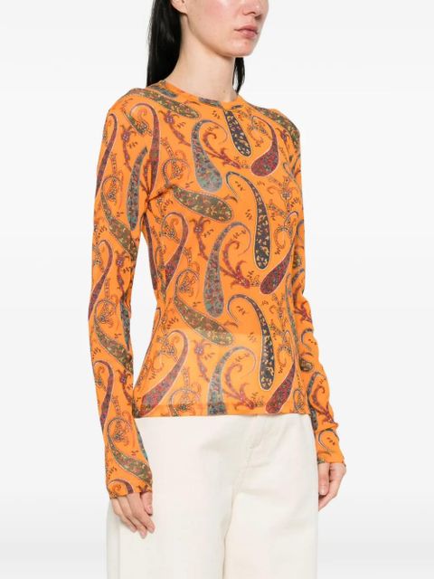 ETRO paisley-print top - Orange
