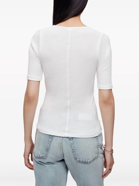 RE/DONE scoop-neck cotton T-shirt - White