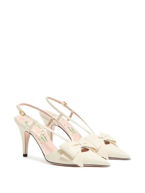 Valentino Garavani 85mm Bowow slingback pumps - Neutrals