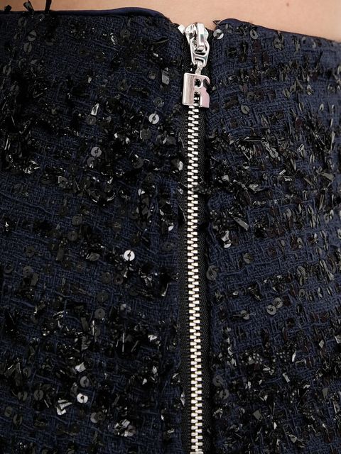 Rotate spódnica kolor granatowy mini rozkloszowana 1141981725