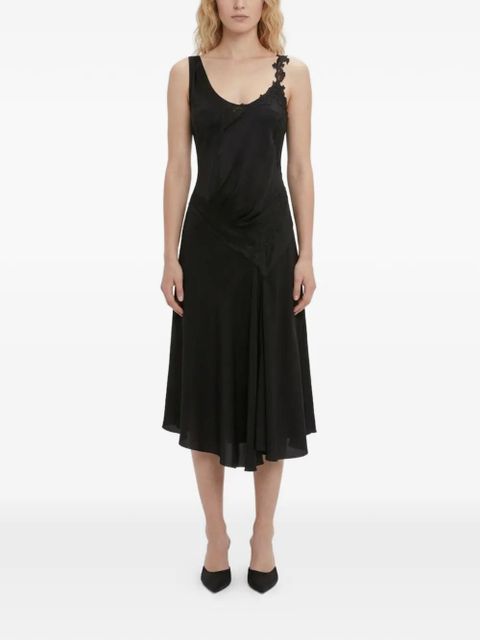 Victoria Beckham lace-trim draped dress - Black - zdjęcie produktu nr 2