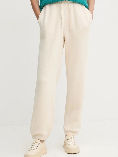 American Vintage spodnie dresowe damskie kolor beżowy gładkie FIK05A - zdjęcie produktu nr 1