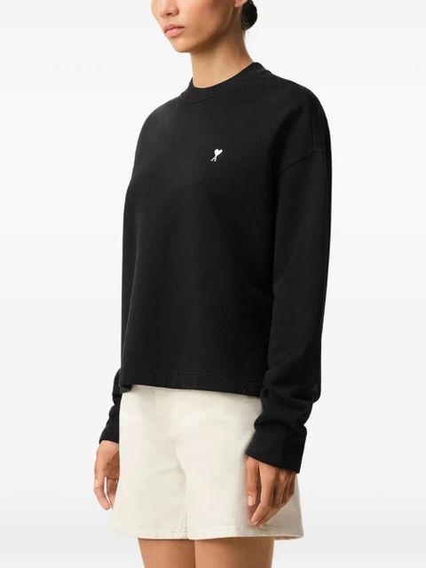 AMI Paris embroidery sweatshirt - Black