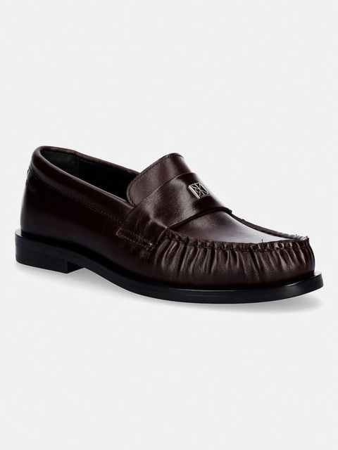 Calvin Klein loafersy damskie skórzane ROUND LOAFER LTH HDW - zdjęcie produktu nr 2