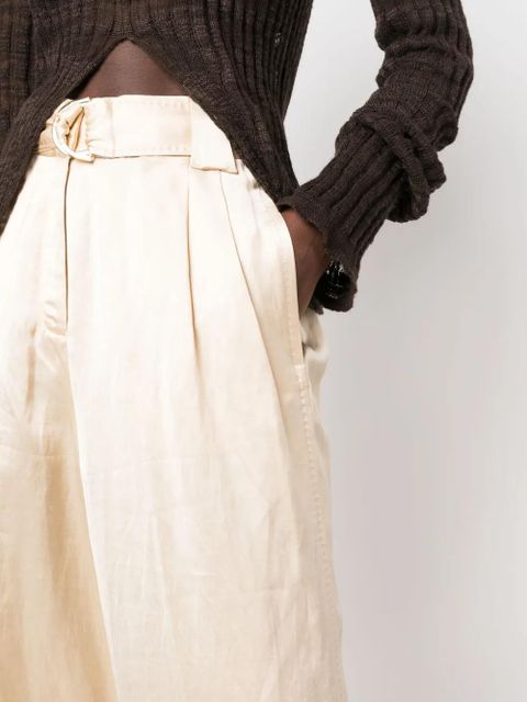 ZIMMERMANN Wonderland satin trousers - Neutrals