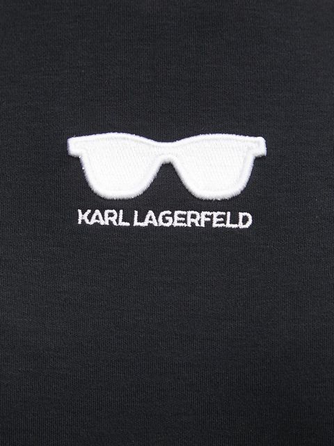 Karl Lagerfeld t-shirt bawełniany damski kolor czarny A1W17021
