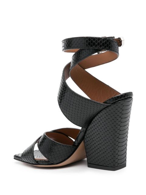 Paris Texas Arizona 100mm leather sandals - Black