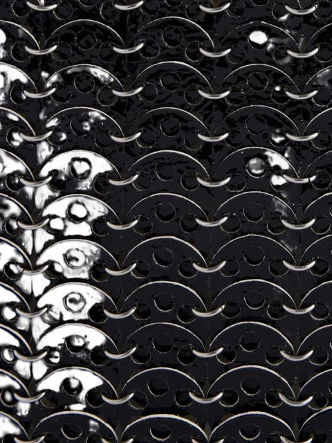 Rabanne 1969 flip python-effect bag - Silver