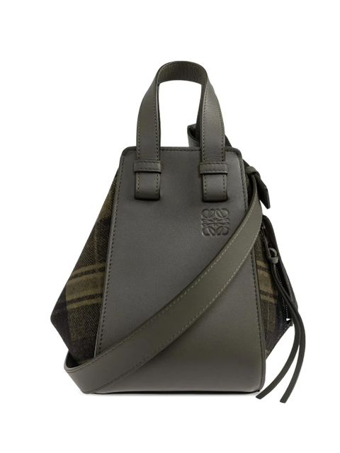 LOEWE Hammock printed-tartan tote bag - Green - zdjęcie produktu nr 1