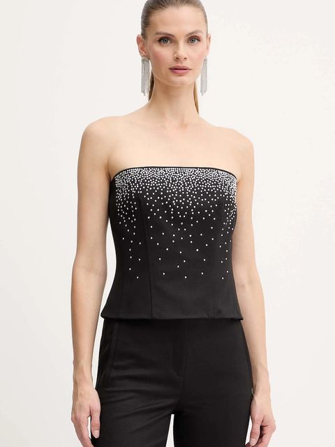 Marella bluzka damska kolor czarny z aplikacją 2523166062200 - zdjęcie produktu nr 1