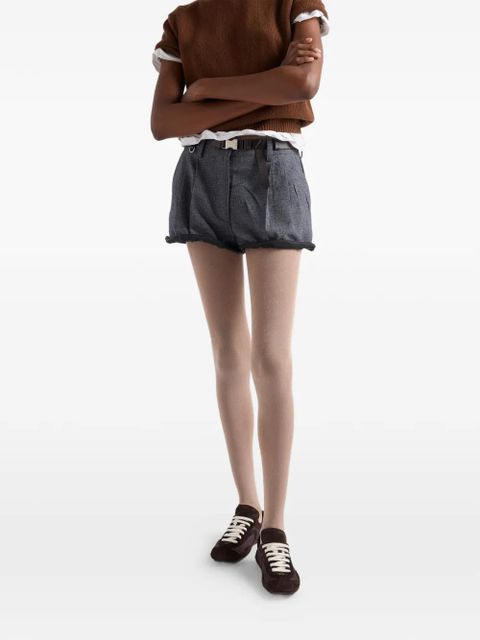 Prada round-toe lace-up sneakers - Brown