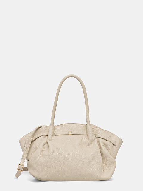 Answear.LAB torebka skórzana kolor beżowy