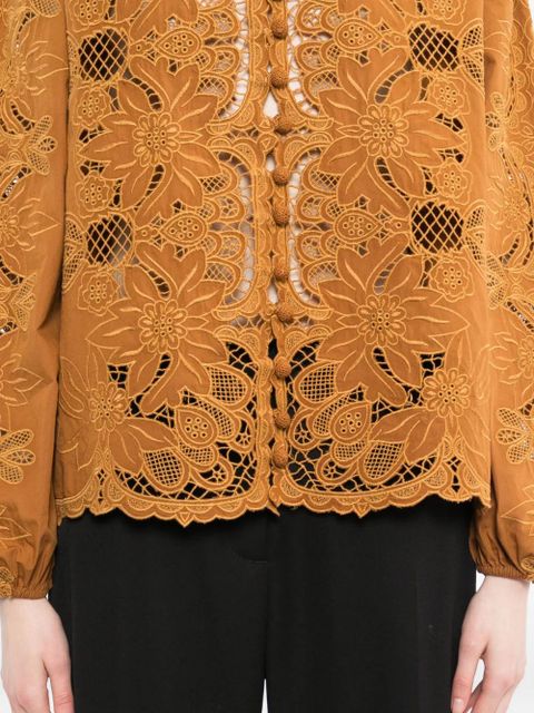 FARM Rio Camel Richelieu top - Brown