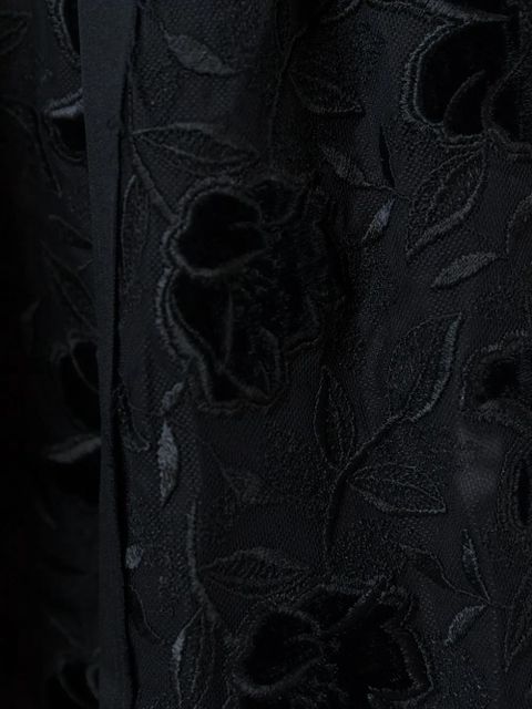 Comme Des Garçons embroidered flared skirt - Black