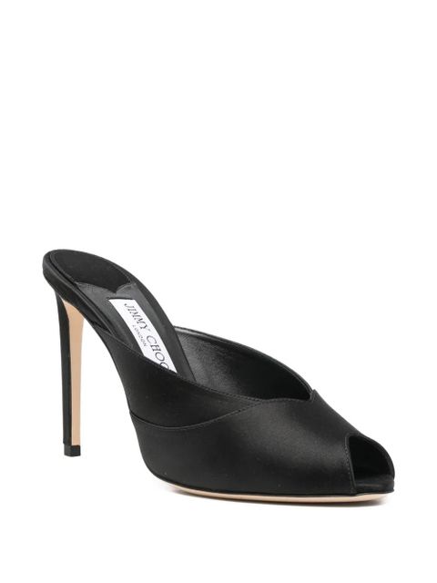Jimmy Choo Brigitte peep-toe mules - Black - zdjęcie produktu nr 2