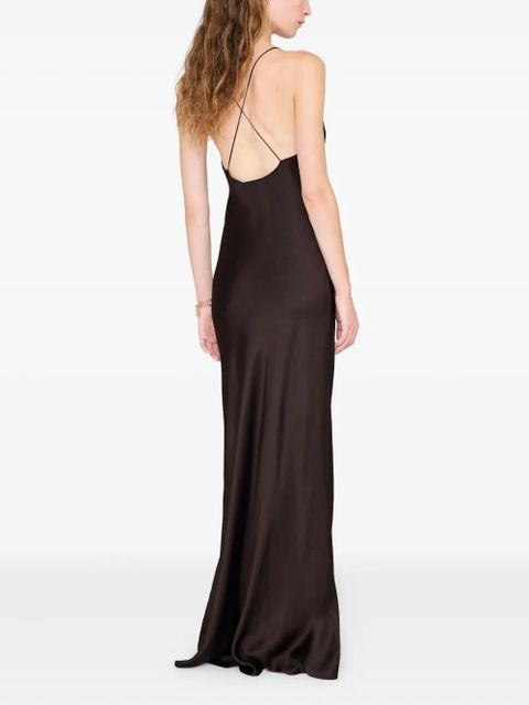 ANINE BING Laurel criss-cross maxi dress - Brown