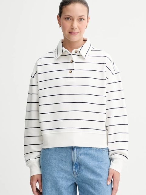 Marc O'Polo bluza bawełniana damska kolor biały wzorzysta 5000007098 - zdjęcie produktu nr 1